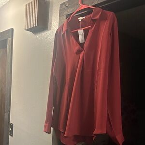 Elegant Red Women's Blouse